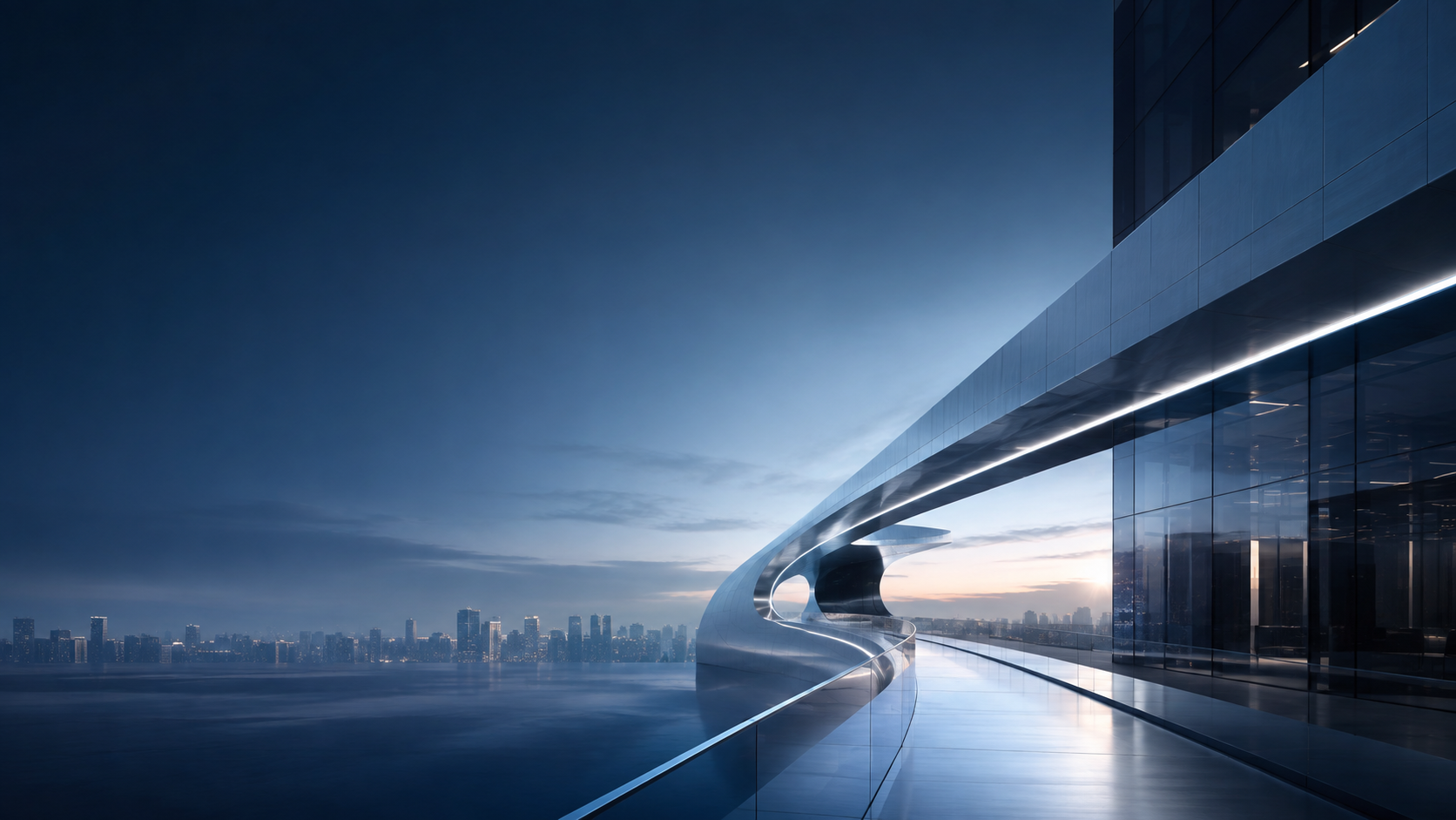 Contemporary architectural corridor representing connected markets across Eurasia