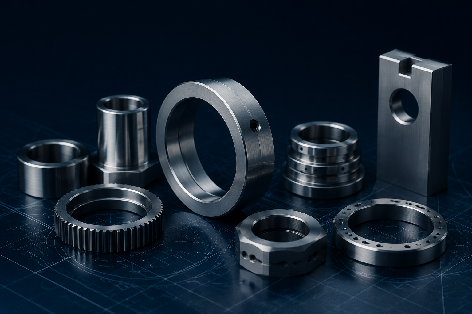 Precision-engineered metal components in a controlled technical setting